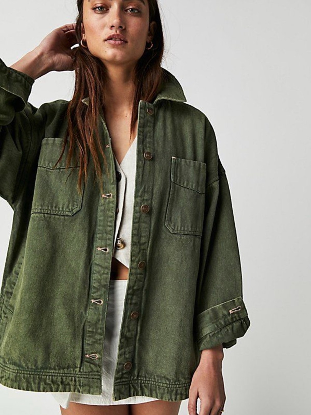 We The Free Madison Olive Green Utility Jacket